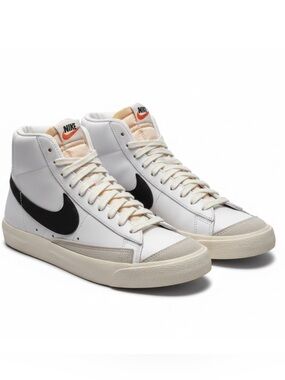Nike Blazers White Black High-Top Sneakers Woman Size 8 Men Boy 6.5 CZ1055-100